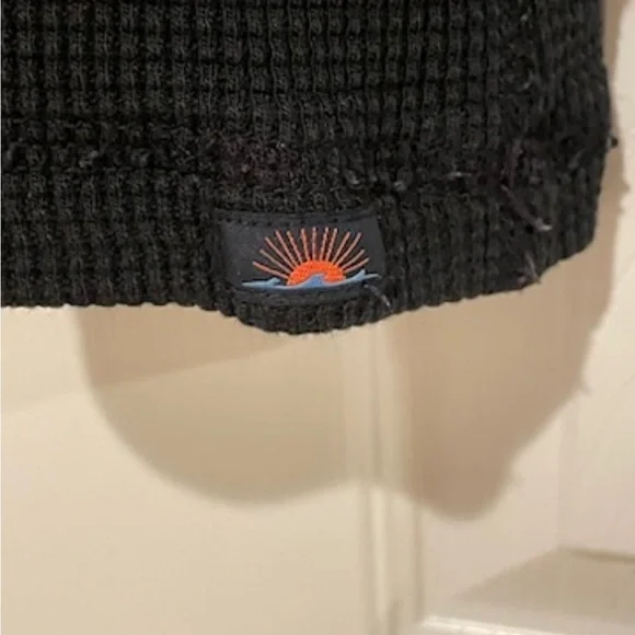 Faherty Waffle Crew Thermal Long Sleeve Top Pima Cotton - Picture 4 of 6